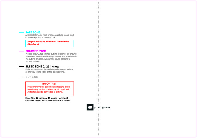 55printing Carmagnets 28inx40in H Double Front Download Template Guideline - Car Magnets