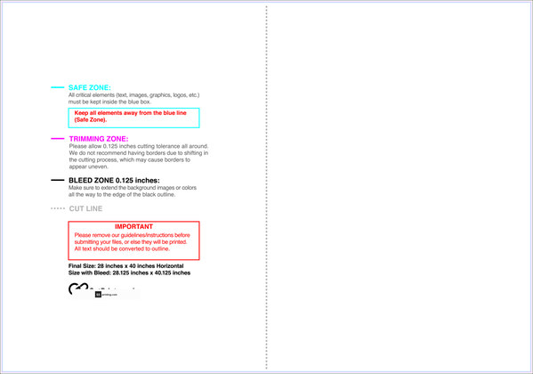 55printing Carmagnets 28inx40in H Double Download Template Guideline - Car Magnets