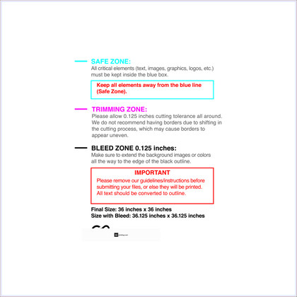 55printing Carmagnets 36inx36in Download Template Guideline - Car Magnets