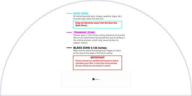 55printing Carmagnets Halfcircle Short 24inx48in H Download Template Guideline - Car Magnets