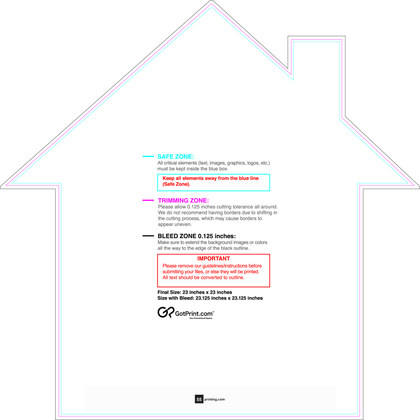 55printing Carmagnets House 23inx23in R Download Template Guideline - Car Magnets