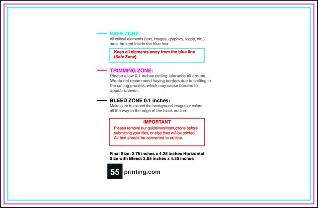 Clubflyer 2.75inx4.25in H Front guideline preview