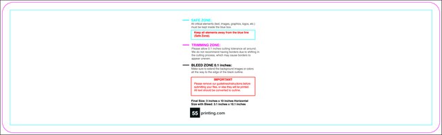 Clubflyer 3inx10in H Round Front guideline preview