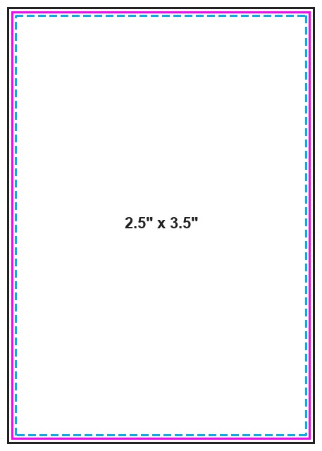 Collectors Card 2.5inx3.5in V Front guideline template 2.5" × 3.5" JPG