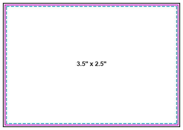 Collectors Card 3.5inx2.5in H guideline template 3.5" × 2.5" JPG