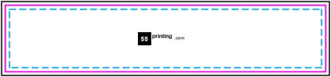 Pencil Imprint 3.5inx0.75in guideline preview
