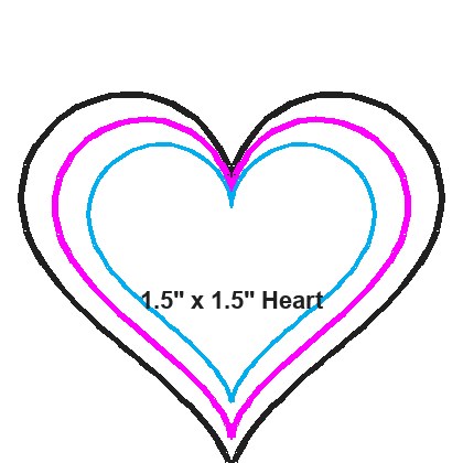 Diecuts 1.5inx1.5in Heart guideline preview