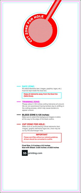 Doorhanger 3.5inx8.5in Back guideline preview