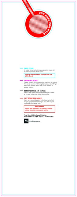 Doorhanger 4.25inx11in Front guideline template 4.25" × 11" JPG