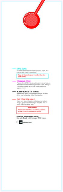 Doorhanger 5.5inx17in Back guideline preview