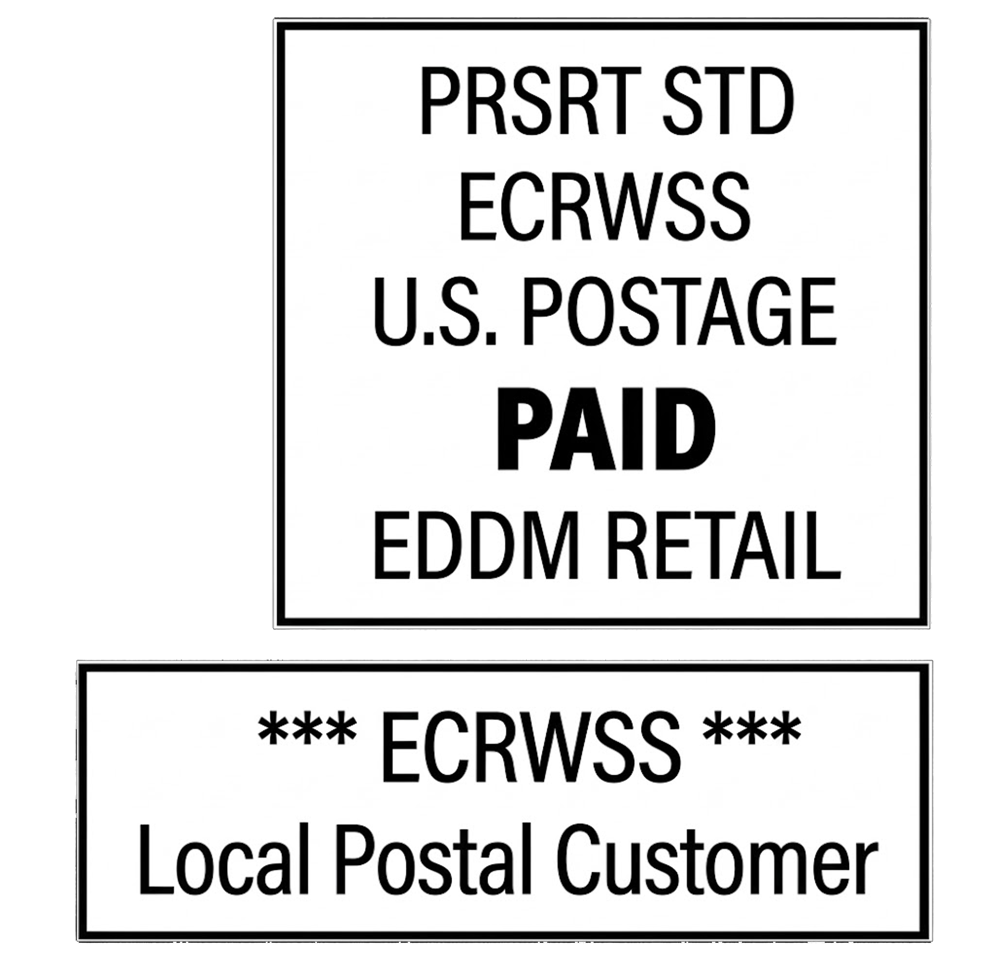 Full-size boxed EDDM indicia