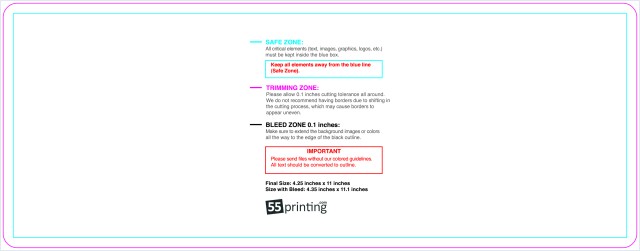 Eddm Postcard 4.25inx11in Round guideline preview