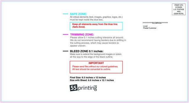 Eddm Postcard 6.5inx12in H Back Eddm Side guideline preview