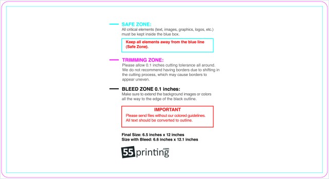 Eddm Postcard 6.5inx12in Round guideline preview