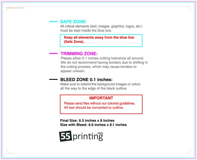 Eddm Postcard 6.5inx8in Round guideline preview