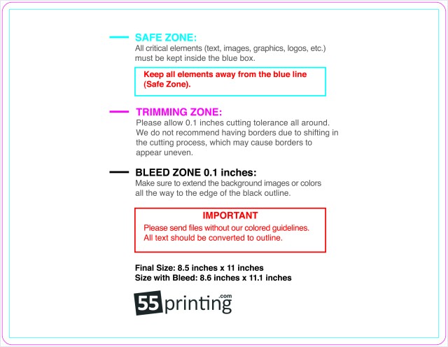 Eddm Postcard 8.5inx11in Round guideline preview