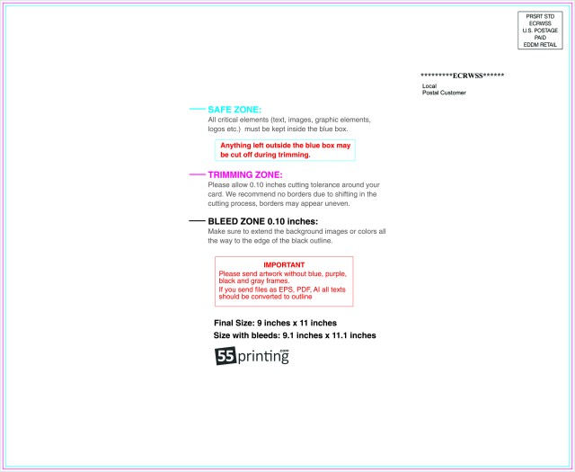 Eddm Postcard 9inx11in H Back Eddm Side guideline preview