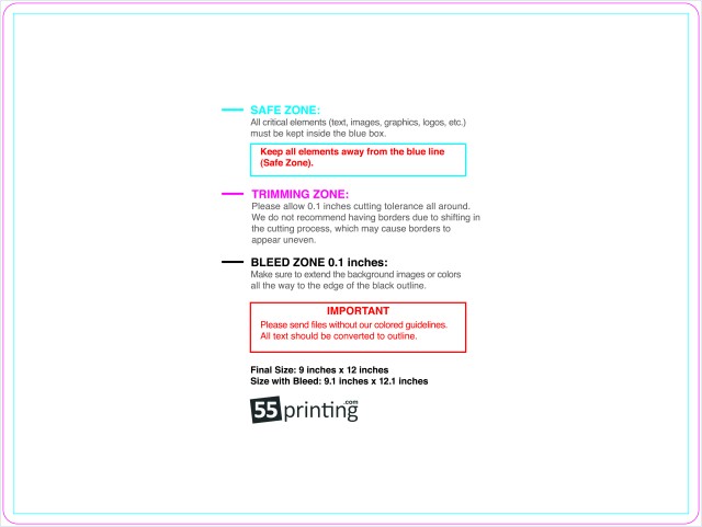 Eddm Postcard 9inx12in Round guideline preview