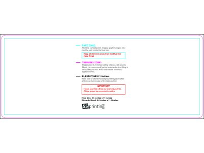 55printing Eddmpostcard 4.5inx11in Round Download Template Guideline - Eddm Postcards
