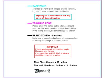 55printing Eddmpostcard 8inx10in H Front Download Template Guideline - Eddm Postcards