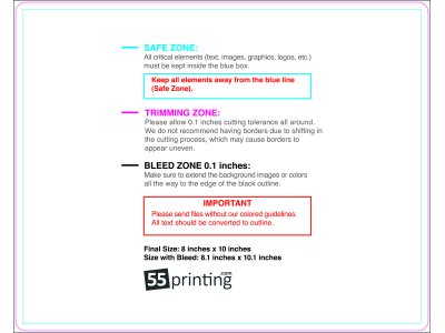 55printing Eddmpostcard 8inx10in Round Download Template Guideline - Eddm Postcards