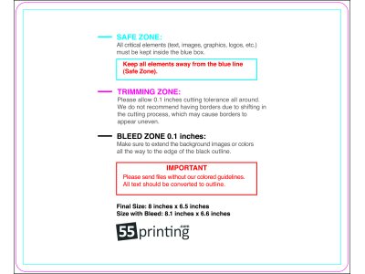 55printing Eddmpostcard 8inx6.5in Round Download Template Guideline - Eddm Postcards