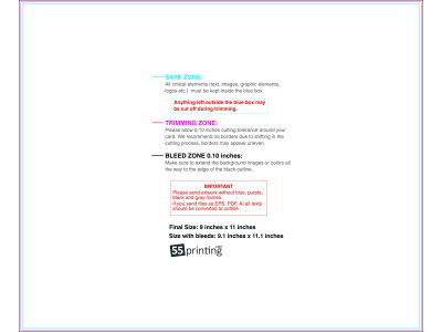 55printing Eddmpostcard 9inx11in H Front Download Template Guideline - Eddm Postcards