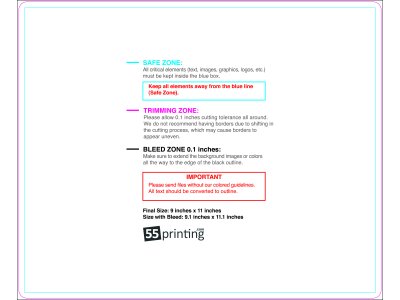 55printing Eddmpostcard 9inx11in Round Download Template Guideline - Eddm Postcards