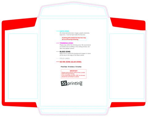 Envelope 10inx13in Catalog 4 4 guideline preview