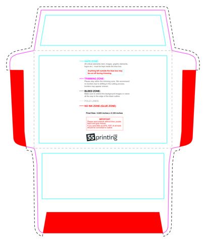 Envelope 3.625x5.125 4 4 Invitation guideline preview