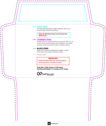 55printing Envelope 3.625x5.125 Invitation Download Template Guideline - Envelopes