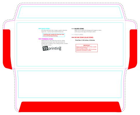 Envelope 4.125inx9.5in 4 4 Universal guideline preview