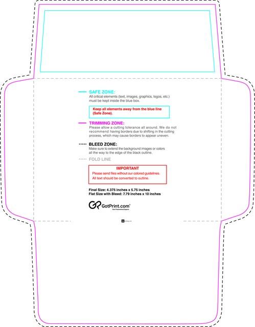 Envelope 4.375inx5.75in Front guideline template 4.375" × 5.75" JPG