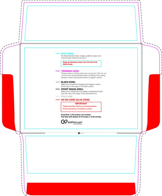 Envelope 4.75inx6.5in 4 4 Announcement Front guideline preview