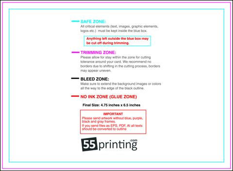 Envelope 4.75inx6.5in Front Announcement guideline preview