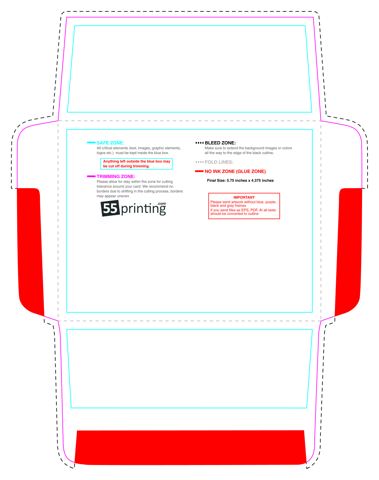 Envelope 5.75inx4.375in 4 4 guideline preview