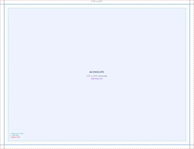 Envelope 5.75inx4.375in H guideline preview