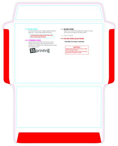 Envelope 6.5inx9.5in Booklet 4 4 guideline preview