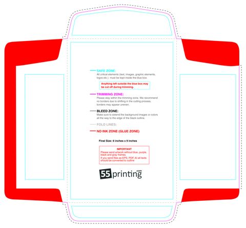 Envelope 6inx9in Catalog 4 4 guideline preview