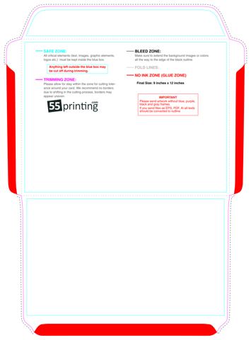Envelope 9inx12in Booklet 4 4 guideline preview