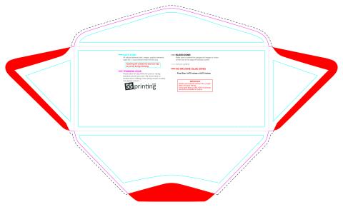 Envelope 3.875inx8.875in 4 4 guideline preview