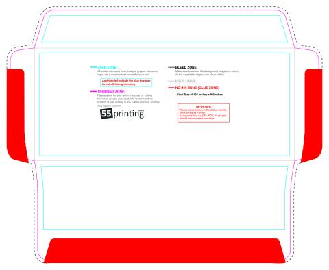 Envelope 4.125inx9.5in 4 4 Universal guideline preview