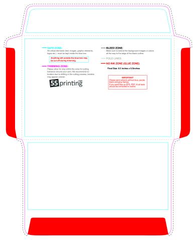 Envelope 6.5inx9.5in Booklet 4 4 guideline preview