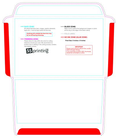 Envelope 6inx9in Booklet 4 4 guideline preview