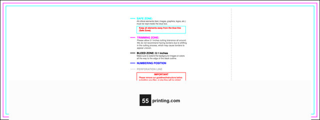 55printing Eventtickets 2inx5.5in H B Perforated Download Template Guideline - Event Tickets