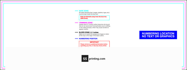 55printing Eventtickets 2inx5.5in H C Download Template Guideline - Event Tickets