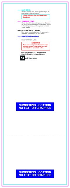 Eventtickets 2inx5.5in V B Perforated Front guideline template 2" × 5.5" JPG