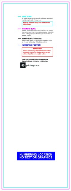 Eventtickets 2inx5.5in V T Back guideline preview