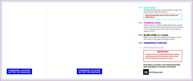 Eventtickets 3.5inx8.5in H B Perforated Back guideline preview