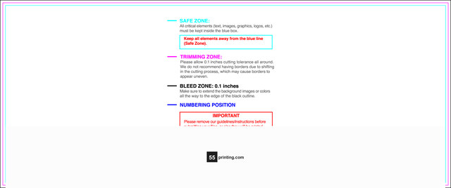 55printing Eventtickets 3.5inx8.5in H B Download Template Guideline - Event Tickets